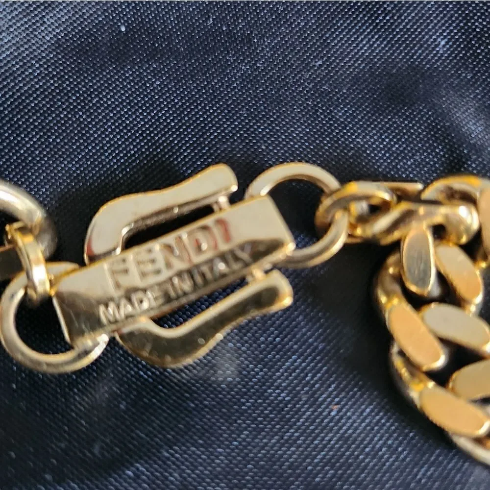 Fendi Goldtone Buckle Bracelet Vintage
